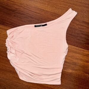 Missguided Blush One-Shoulder Top